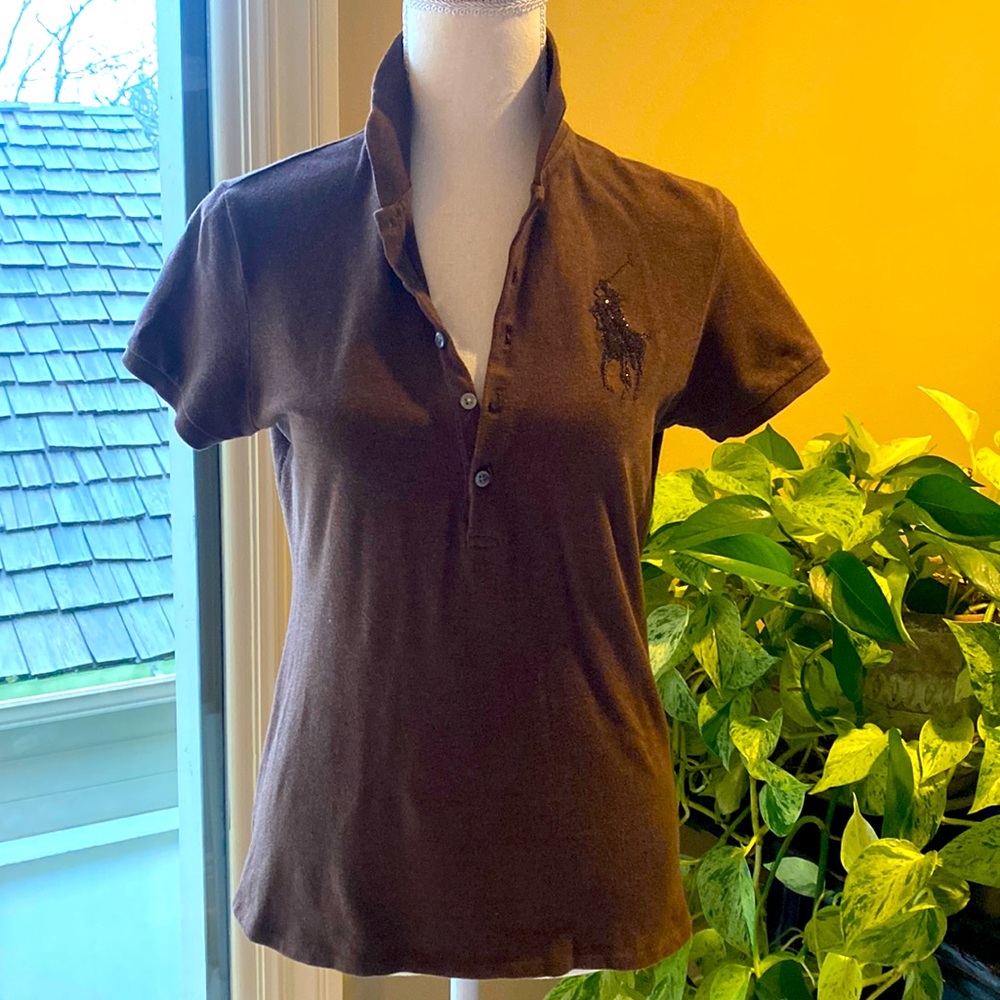 Ralph Lauren Polo Rugby Style Top with sequence accent